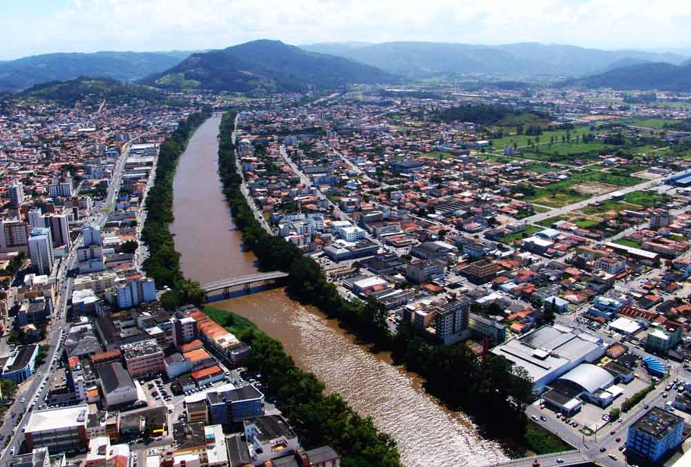 Vista aérea de Tubarão, SC